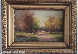 Pintura leo sobre Tela M. Douven (Sec.XX)