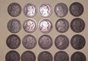 50 centavos 1928 - 20 moedas