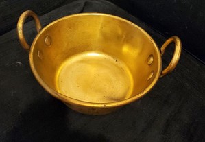 Tacho e balde em bronze e cobre
