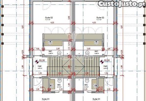 Projeto para construção de moradia geminada t3 com piscina   pinhal do general