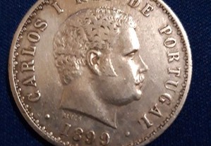 moeda prata 500 reis D. Carlos l 1899