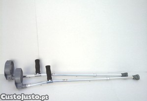 Muletas / Bengalas (par) de adulto em muito bom estado