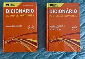 Conjunto de dois dicionários completos Espanhol e Português