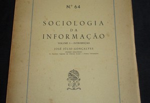 Livro Sociologia da Informação Volume I Introdução 1963