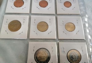 Colecções completas de moedas de euros. Espanha 2014,e 2015, belas