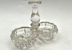 Saleiro e pimenteiro em cristal