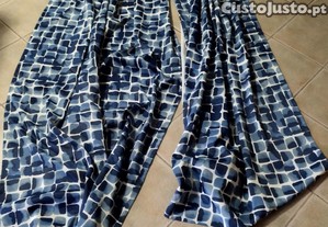 Par de cortinas com 2.20m de altura