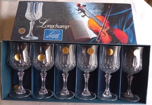 Copos novos, Cristal d'Arques, Longchamp, para vinho