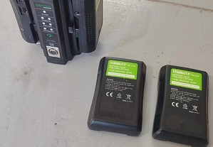 Baterias de Câmaras e Carregador V-Mount