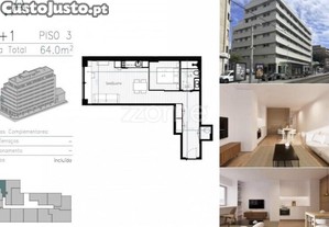 Apartamento T0+1 Em Matosinhos Sul