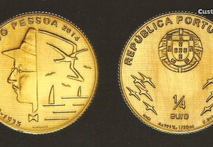 Espadim - Moeda de 1/4 de euro de 2014 - Ouro