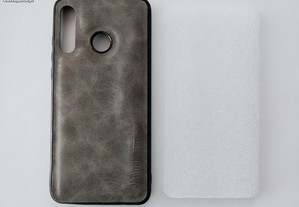 Huawei P30 lite 1x capa efeito pele + 3x peliculas vidro temprado
