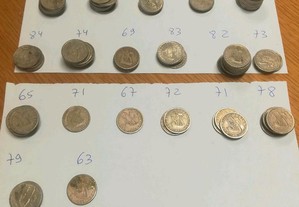 Várias moedas de vários países e anos