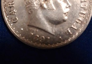 moeda prata 500 reis D. Carlos l 1891