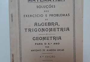 Matemática Soluções dos exercícios e problemas de álgebra, Trigonometria e Geometria