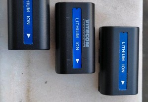 Bateria recarregável SB-LSM80 para câmaras de filmar Samsung VP-D371