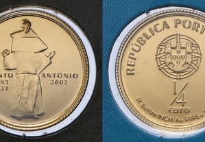 Espadim - Moeda de 1/4 de euro de 2007 - Ouro