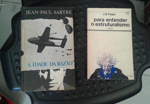 Obras de Jean-Paul Sartre e J.B. Fages