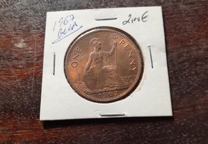 Moeda one penny 1967