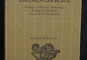 Livro Democracia António Sérgio Clássicos Sá da Costa 1ª edição