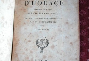 Horace, tome 2º et 3º Chez Dilabon 1823