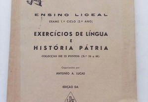 Exercícios de Língua e História Pátria