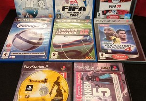 lote de Jogos caixas e livros PS2