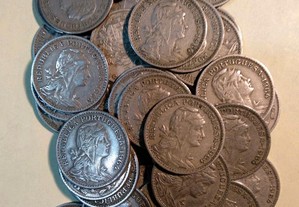 50 centavos 1964 alpaca - 40 moedas