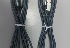 Dois cabos USB de 2 metros cada