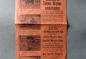 Programa de tourada Bullfight Montemor-o-Novo 1966