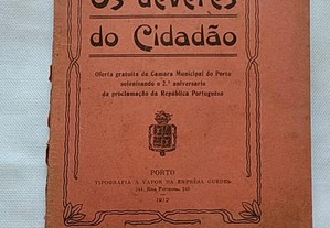 Livro antigo Os deveres do Cidadão de 1912