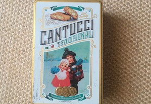 Caixa de lata vazia de Cantucci,Made in Italy