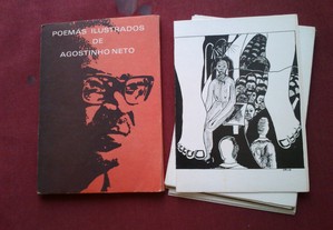 12 Postais Poemas Ilustrados de Agostinho Neto-UNAP-1980