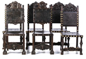 Cadeiras Portuguesas Século XIX Castanho