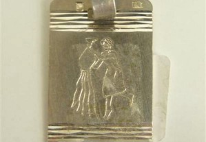 Medalha c/figura de uma mulher, de prata 925