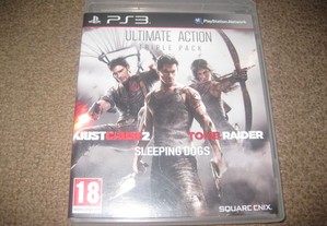 Jogo "Ultimate Action: Triple Pack/ PS3/Completo!