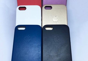Capa pele sintética estilo Apple para iPhone 5/ iPhone 5S/ iPhone SE