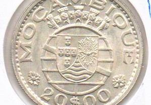 Moçambique - 20 Escudos 1966 - soberba prata