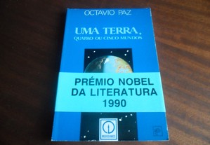 "Uma Terra, Quatro ou Cinco Mundos" de Octavio Paz - 1ª Edição de 1989
