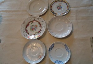 Vários pratos pequenos de porcelana -Limoges Vista Alegre RB Alcobaça