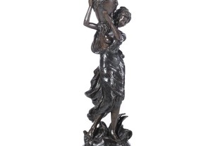 Figura Feminina Francesa Bronze