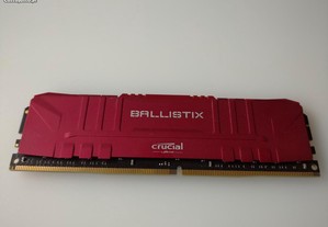 16Gb DDR4 Crucial Ballistix 2666Mhz Red