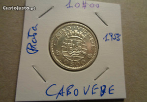 Moeda 10$00 Cabo Verde Prata 1953 Oferta Envio