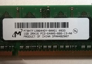 Memórias RAM de 1GB para portátil