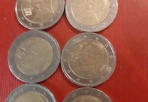 6 moedas  Áustria raras 2euros