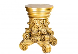 Coluna pedestal dourado Barroco século XIX
