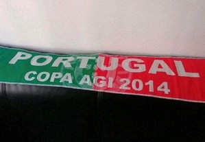 Cachecol Portugal copa AGI 2014 com publicidade ao banco BES