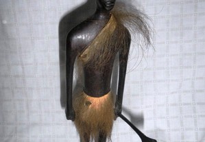 Estatueta Figura Homem Tribo Africana Madeira