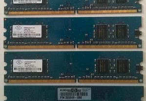 Memórias RAM de 256MB para desktop