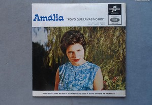 Disco single vinil Amália Rodrigues - Povo que lavas no rio
